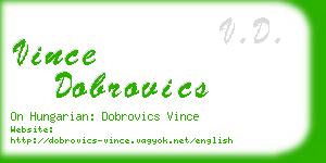 vince dobrovics business card